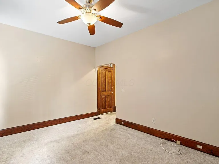 View from the fireplace to the main entry