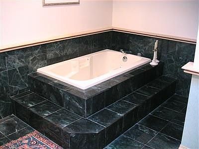 Large soaking tub