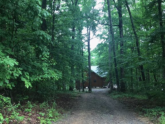 view of cabin from road