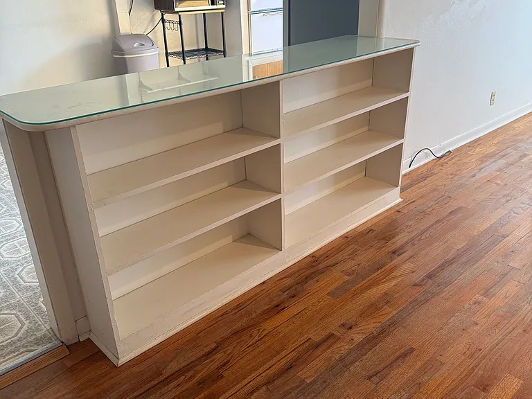 Built in bookcase in living room