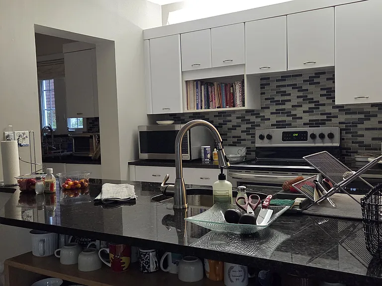 One half of the first floor kitchen.