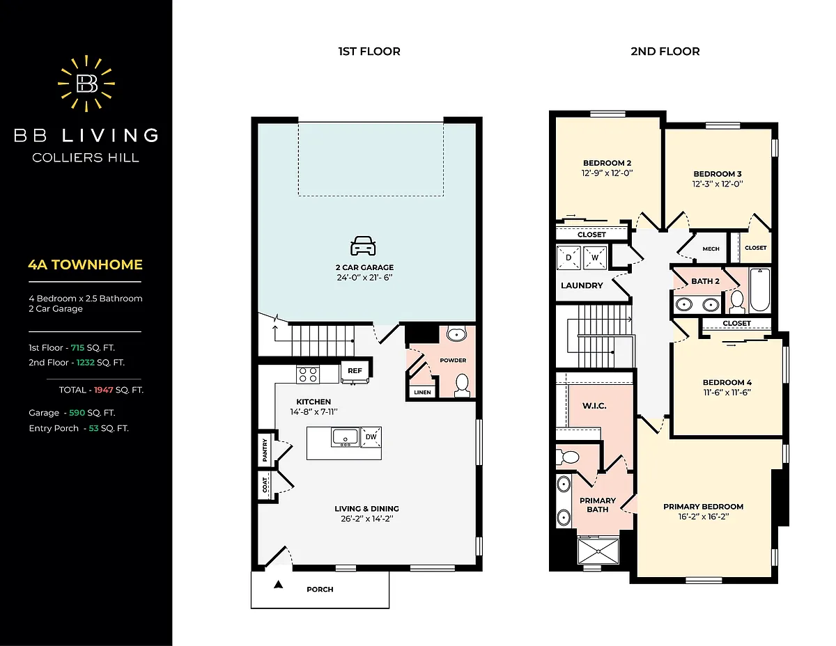 Floor plan 4A Townhome