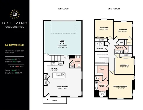 Floor plan 4A Townhome