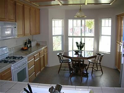 Spacious kitchen with breakfast nook.  Lots of counter space