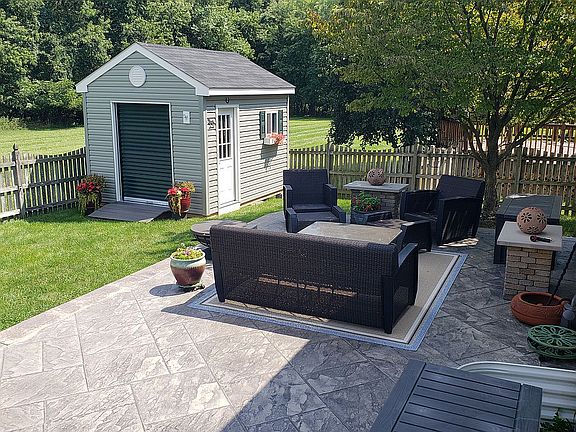 Stamped concrete patio