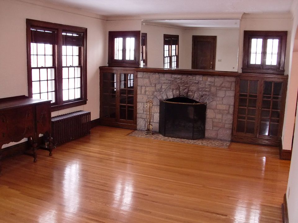 living room with fireplace