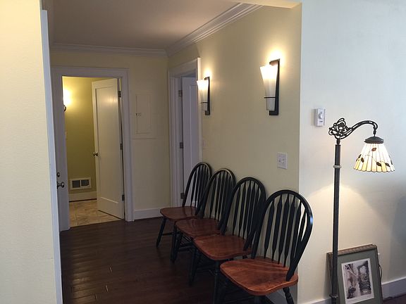 Hallway with laundry