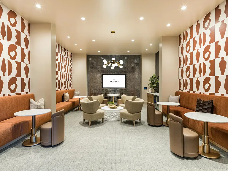 Enjoy a chic lounge space designed for working solo, gathering with friends, or simply taking a stylish break from the day.