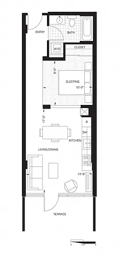 Floor plan Studio (AS1)