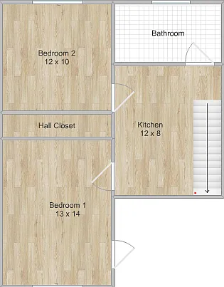 2 Bedroom with Hardwood Floors — Photo 7