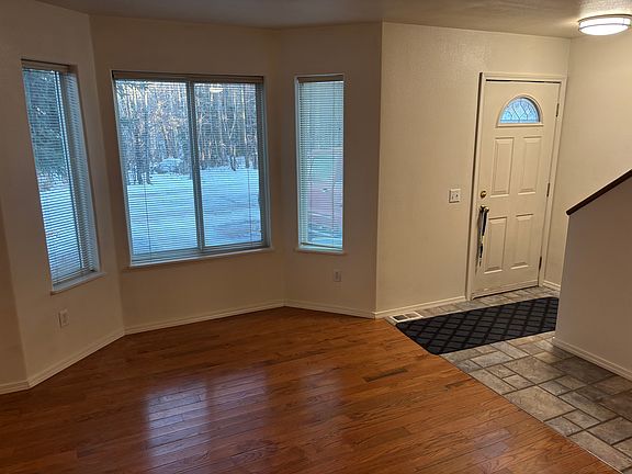 Entryway with living room