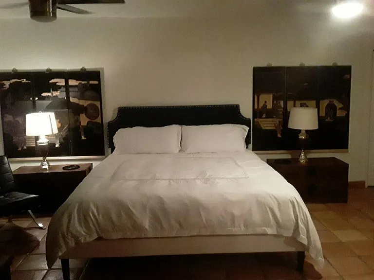 Master bedroom with king-size bed