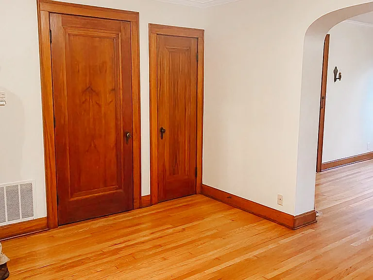 Dining room with 2 closets