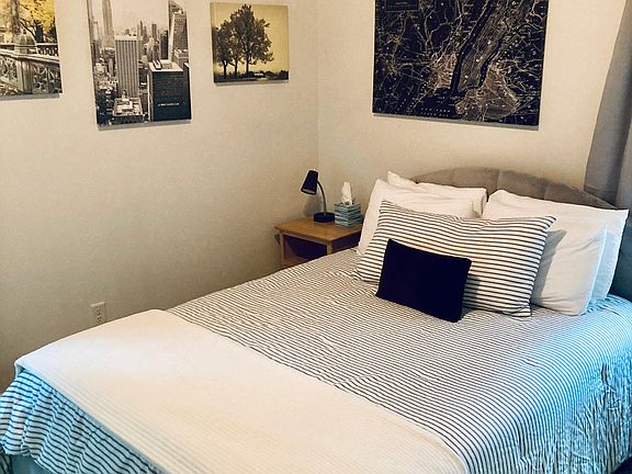 Primary bedroom with queen bed