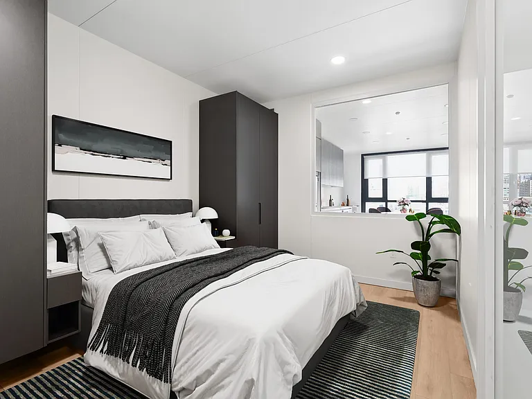 Wake up to comfort and style in this thoughtfully designed bedroom.