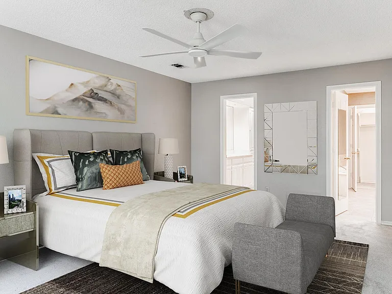 Master bedroom upstairs (staged)