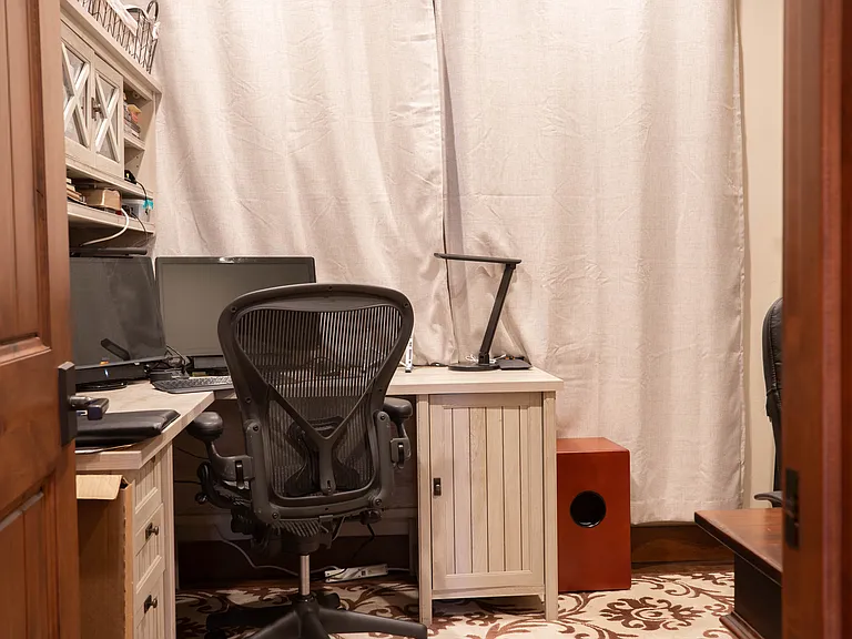 Office/ 4th bedroom (large enough for a queen bed) or two desk spaces with large bookshelf