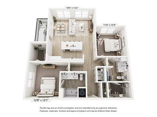 Floor plan Two-Bedroom