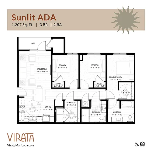 Floor plan Sunlit ADA