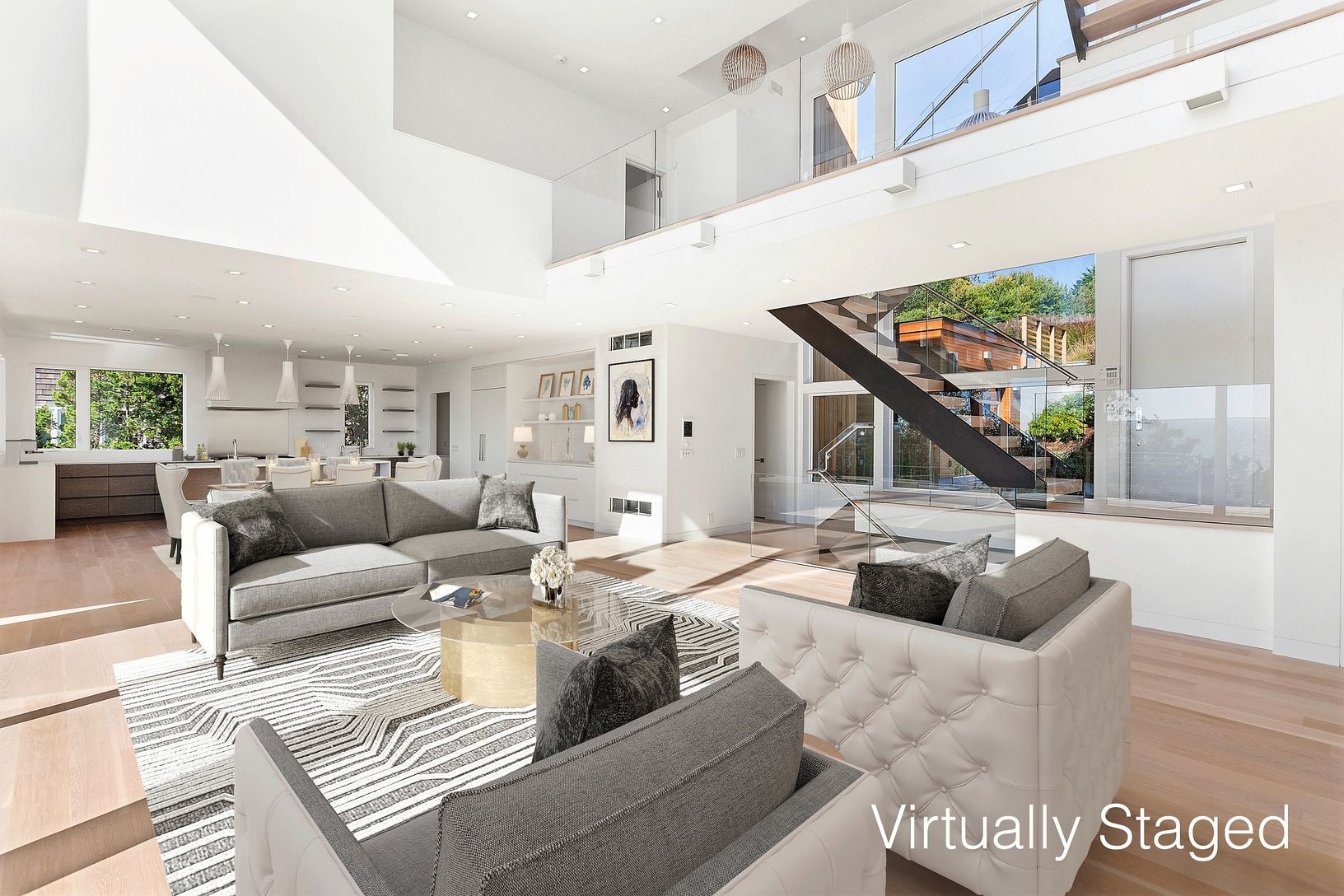  Virtually Staged Open Floor Plan