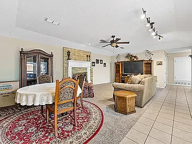 Dining area and living area