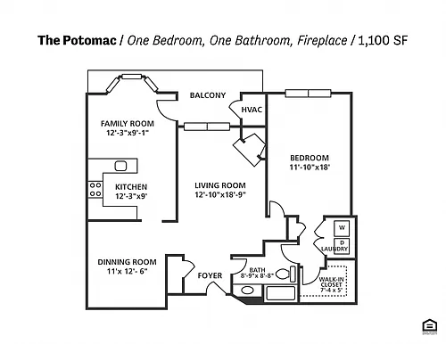 Floor plan The Potomac