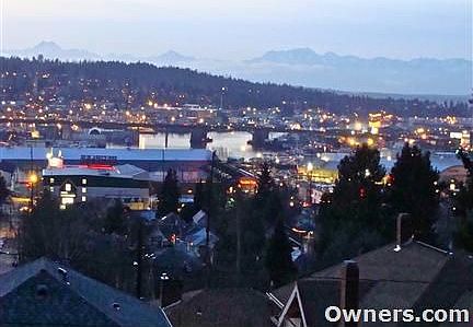 Sunset over Olympics