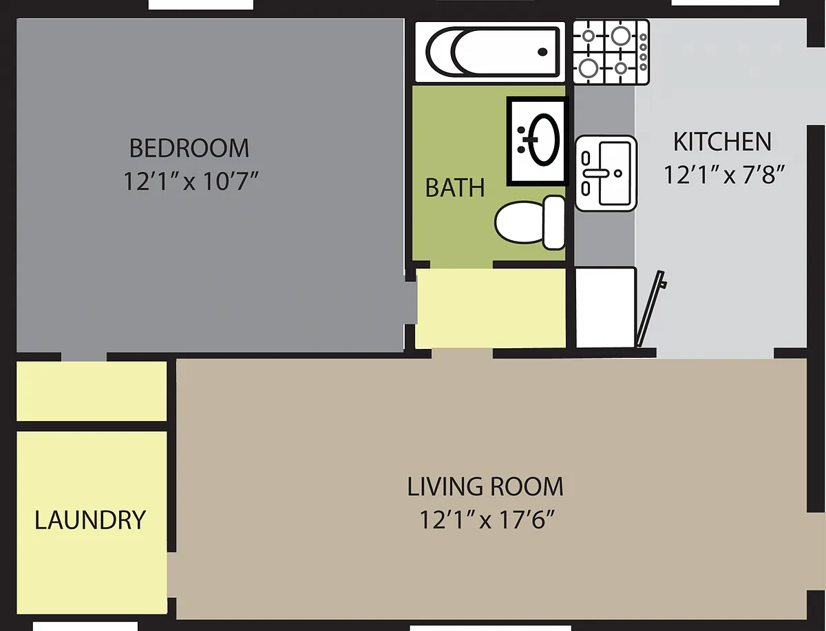 Floor plan One Bedroom