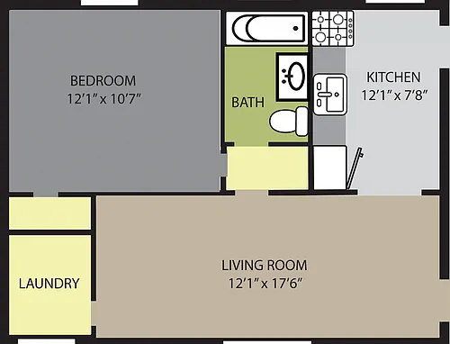Floor plan One Bedroom