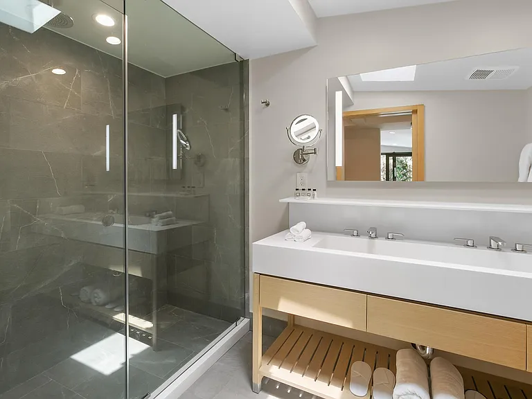 Skylight, LED lit mirrors, Graff rain showers...
