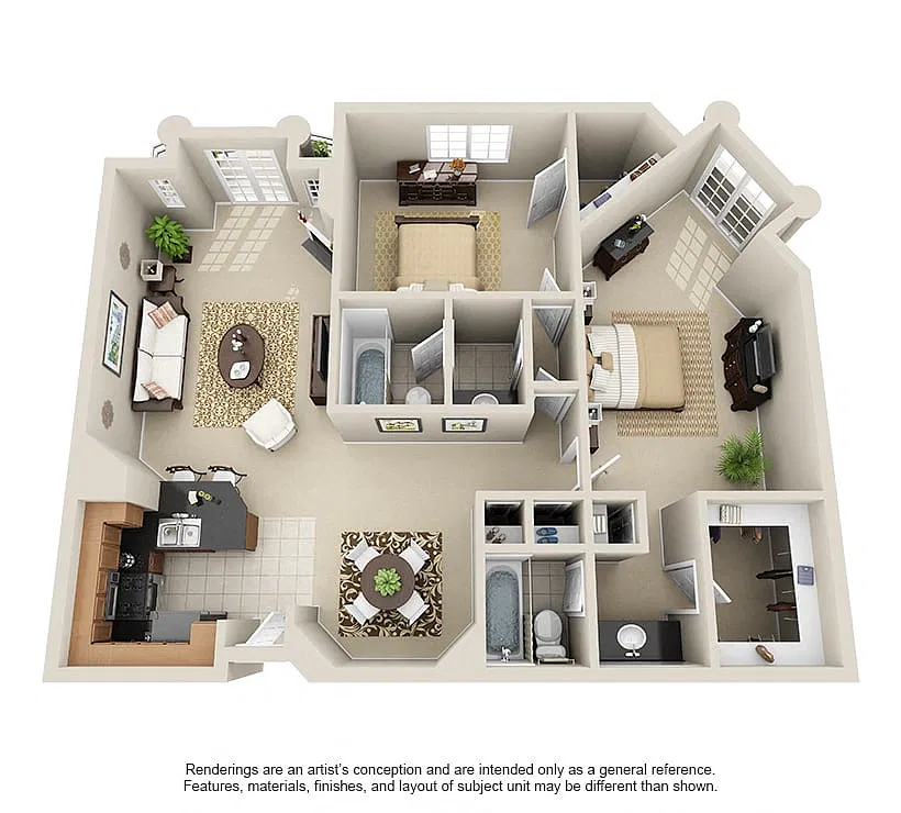 Floor plan Two Bedroom G