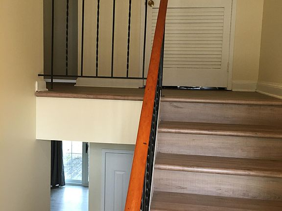 Split level, stairs going up and landing