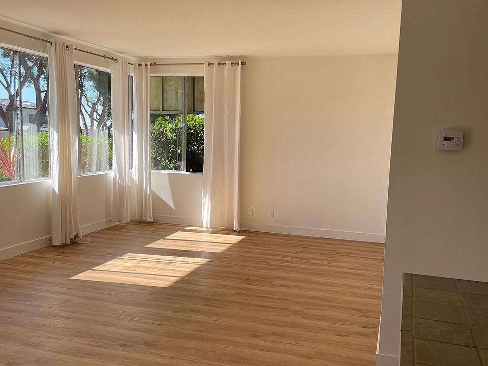 Bright living room from dining area