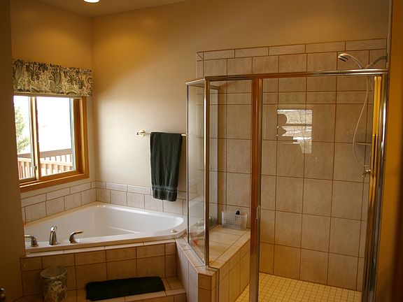 Heated floor in master bath.