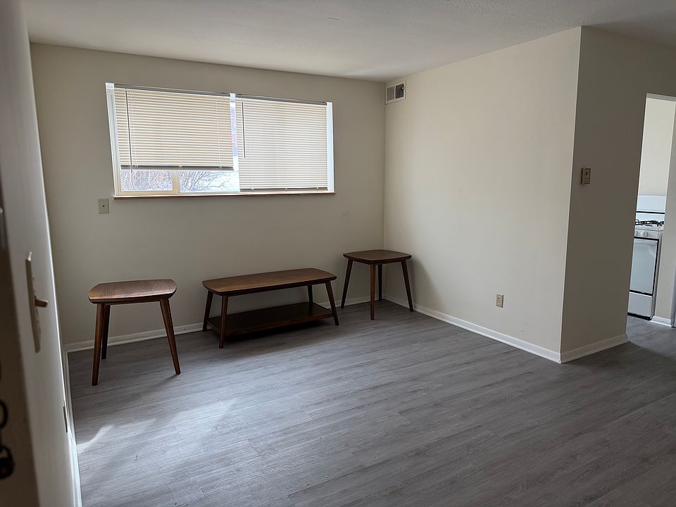 Living room view from unit front door entrance