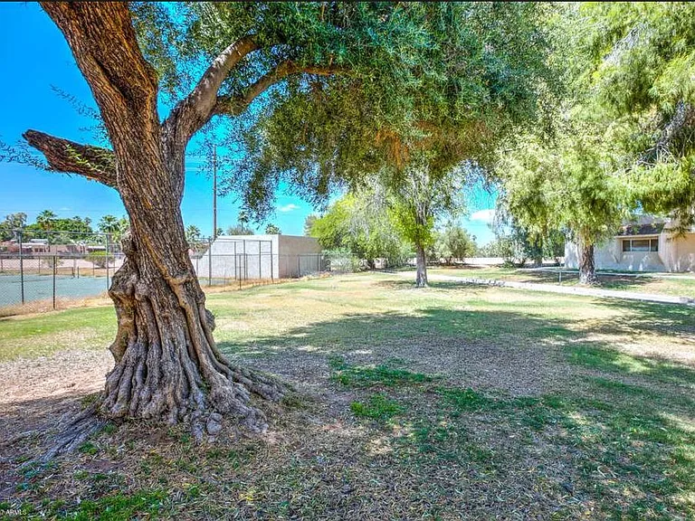 large greenspace area in front of home