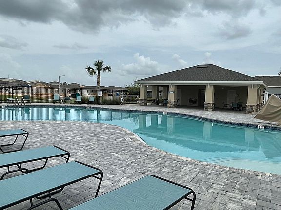 Magnolia park community clubhouse with pool and cabana