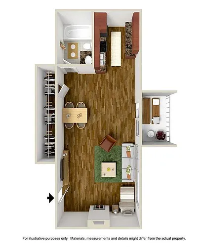 Floor plan Studio - Affordable Housing