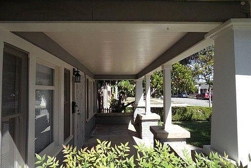 Side view of front porch