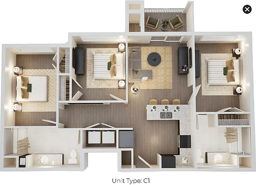 Floor plan 3 Bedroom