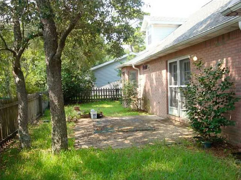 Small, but fenced backyard perfect for family pets