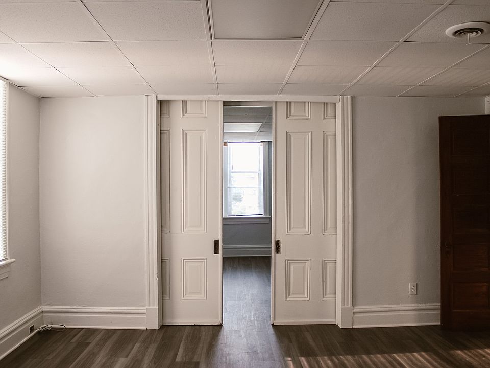 Bedroom with pocket doors