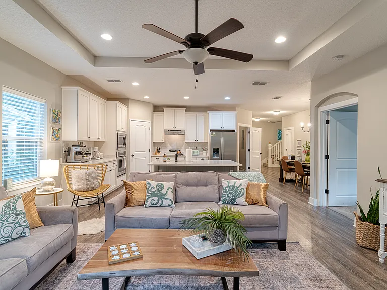 Sink into the plush sofa after a day of exploring_perfect for movie nights or catching up.