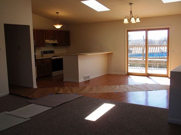 Open living/kitchen area