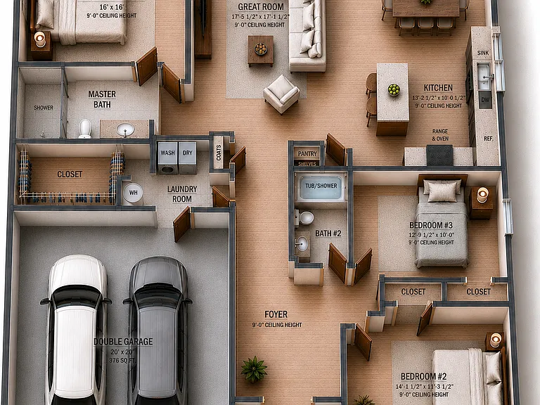 3d representative floor plan