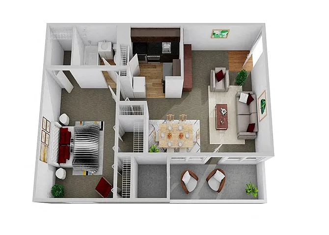 Floor plan 1 Bedroom 1 Bathroom