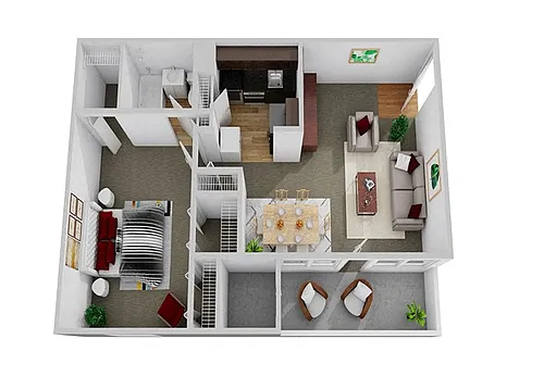 Floor plan 1 Bedroom 1 Bathroom