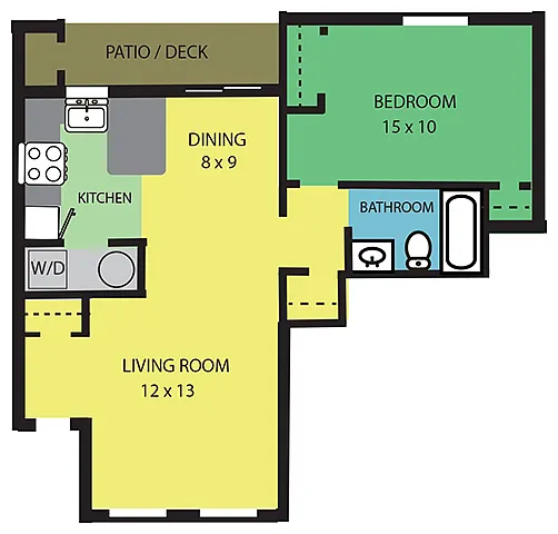 Floor plan 1 BEDROOM