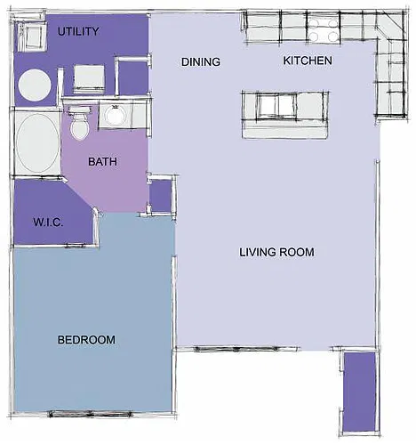 Floor plan One Bedroom
