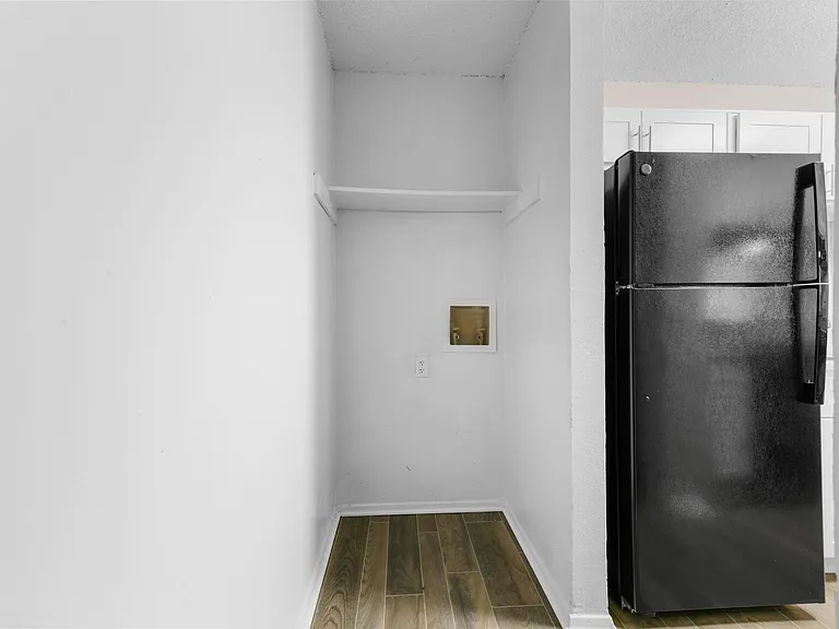 Updated kitchen with black appliances